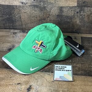 Nike Dri-FIT Swoosh Front Cap Golf Hat 429467-393 Kelly Green NWT FCA Embroidery